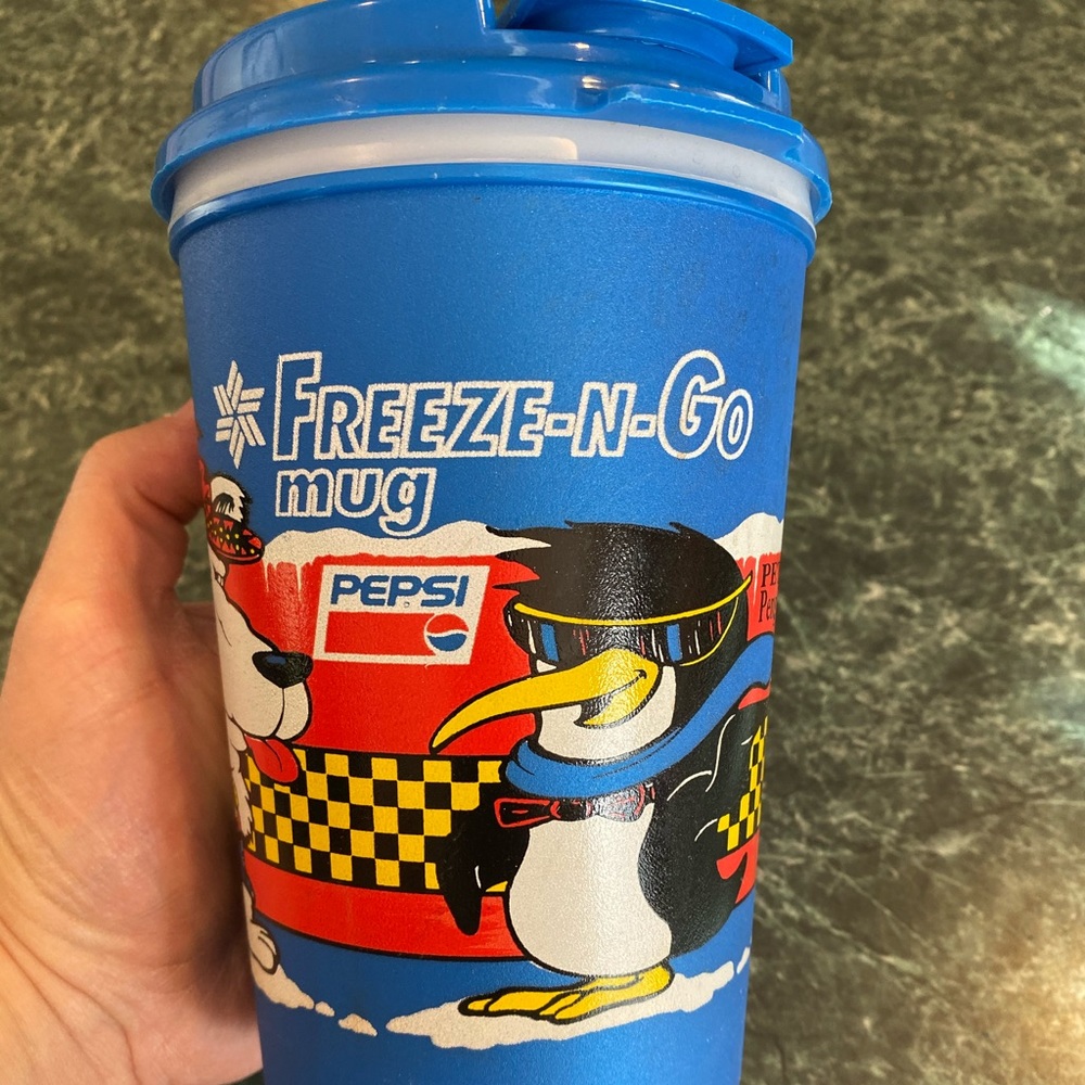Vintage Pepsi Freeze & Go Plastic Mug 22oz. NEW